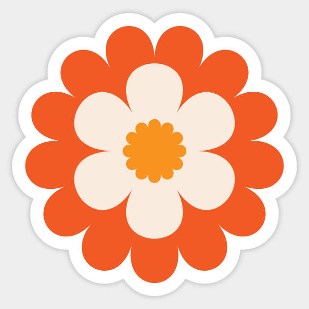 70s Flower Power Daisy Pattern Sticker by natalietyler